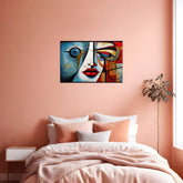 Abstract canvas painting wall décor Minimalist Floral landscape colorful